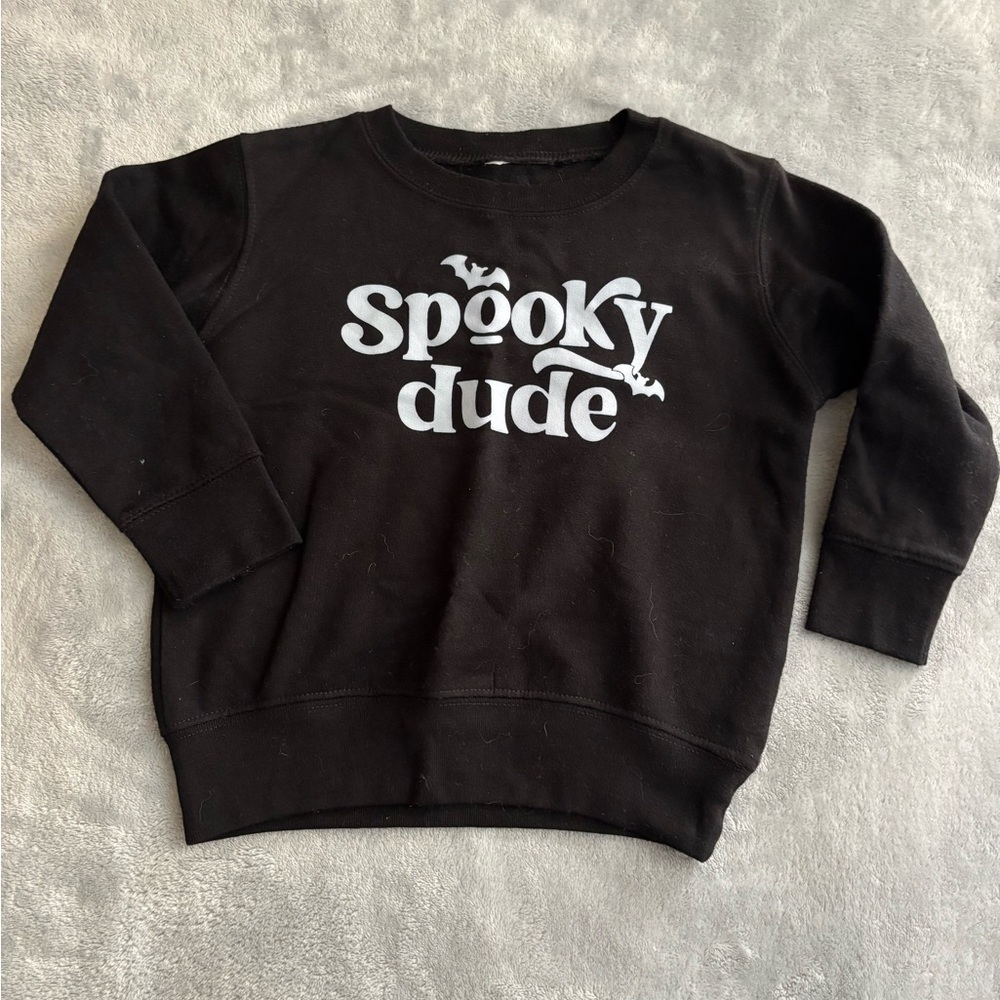 Spooky Dude Black Kids Sweatshirt